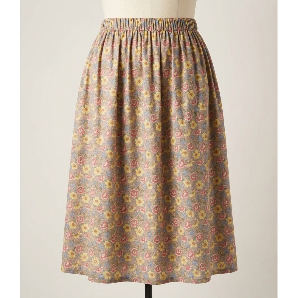 Smiths Bermuda Liberty Cotton Floral Tana Lawn Skirt 12 M Vintage Garden Cottage